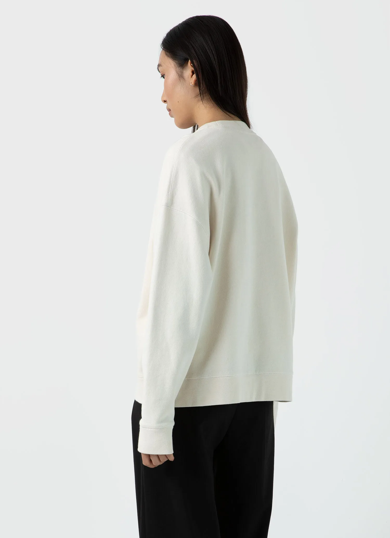 Women's Relaxed Loopback Sweatshirt in Undyed