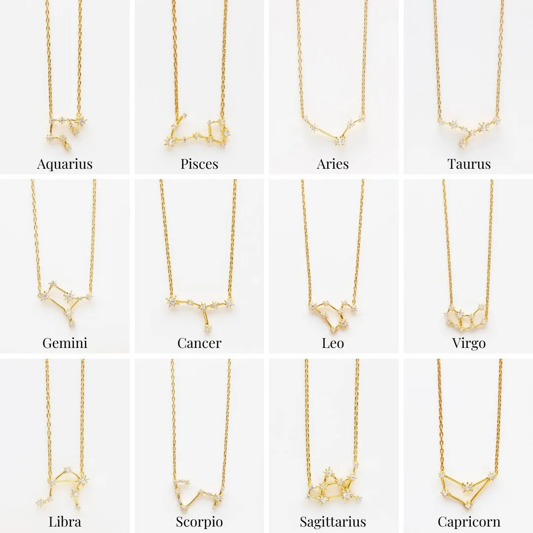 Zodiac Diamond Constellation Necklace