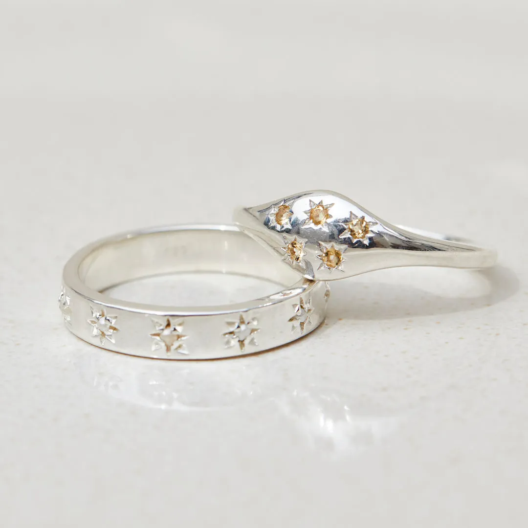 Zoe Sugg Luck Intention Ring in Pearl